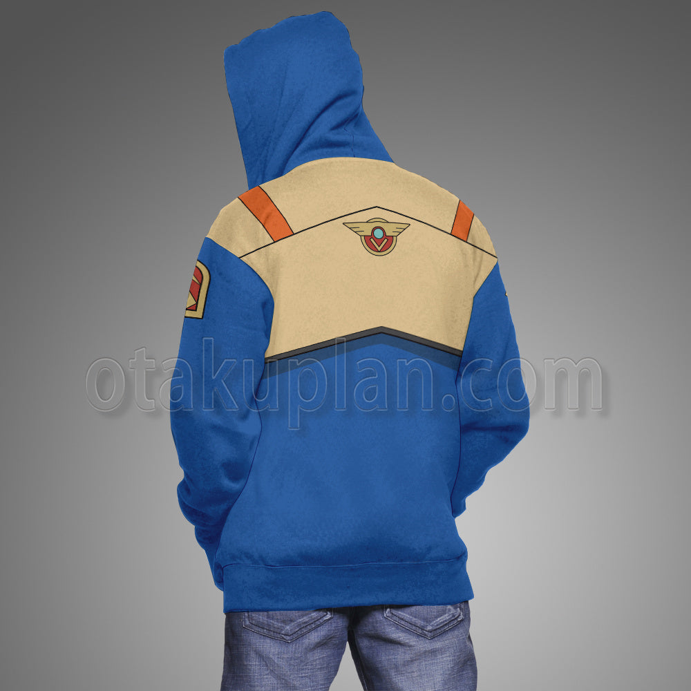 Macross Plus Dyson Isamu Alva Blue Cosplay Hoodie