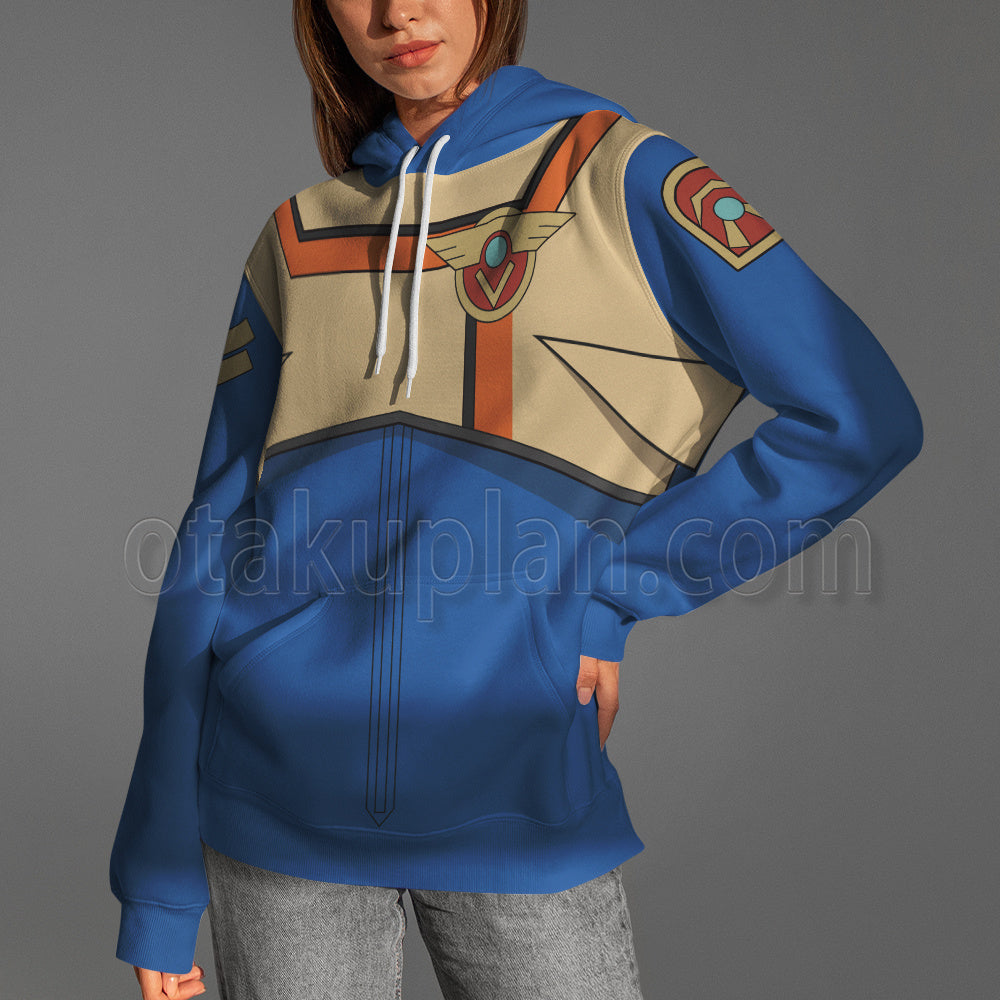 Macross Plus Dyson Isamu Alva Blue Cosplay Hoodie