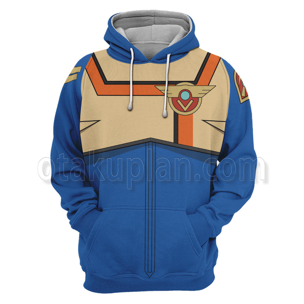 Macross Plus Dyson Isamu Alva Blue Cosplay Hoodie