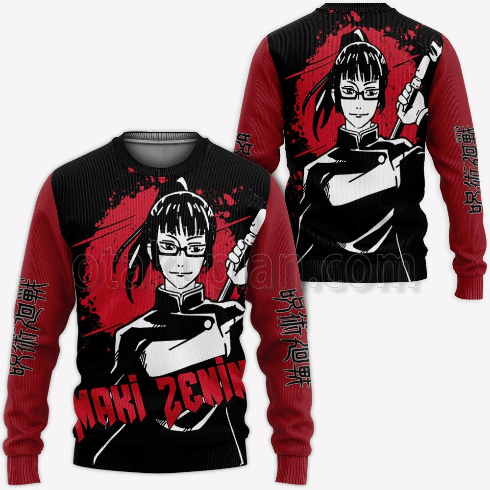 Maki Zenin Hoodie Custom Monochrome