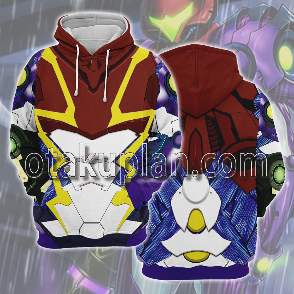 Metroid Dread Samus Aran Gravity Suit Cosplay Hoodie