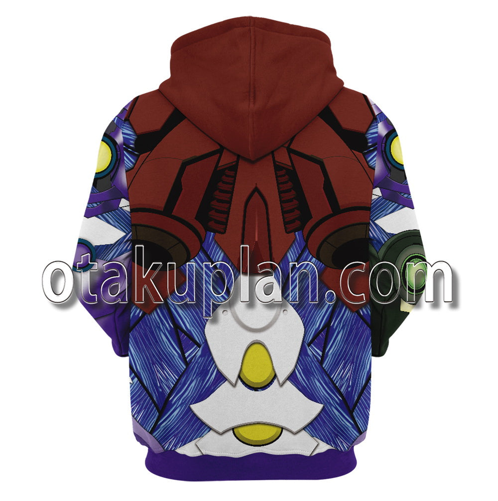 Metroid Dread Samus Aran Gravity Suit Cosplay Hoodie