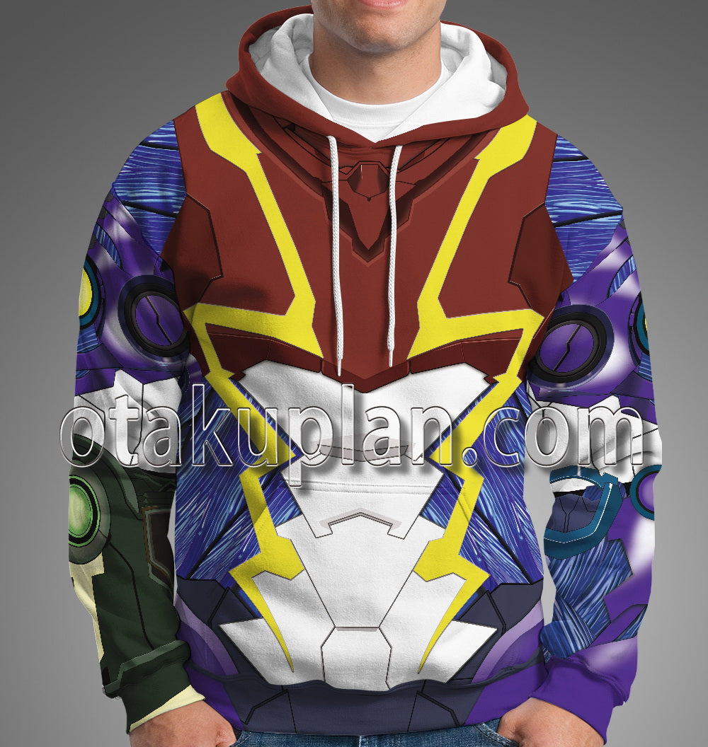 Metroid Dread Samus Aran Gravity Suit Cosplay Hoodie