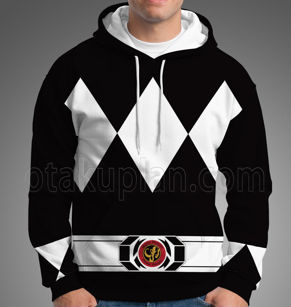 Mighty Morphin Power Rangers Black Ranger Cosplay Hoodie