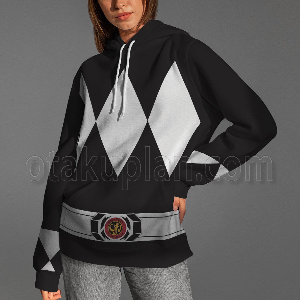 Mighty Morphin Power Rangers Black Ranger Cosplay Hoodie