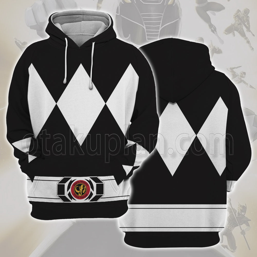 Mighty Morphin Power Rangers Black Ranger Cosplay Hoodie