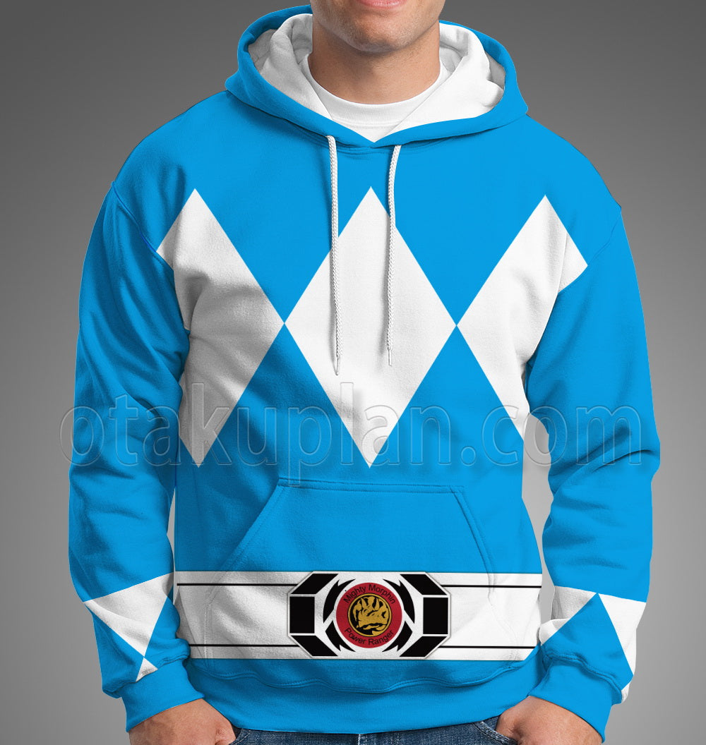 Mighty Morphin Power Rangers Blue Ranger Cosplay Hoodie