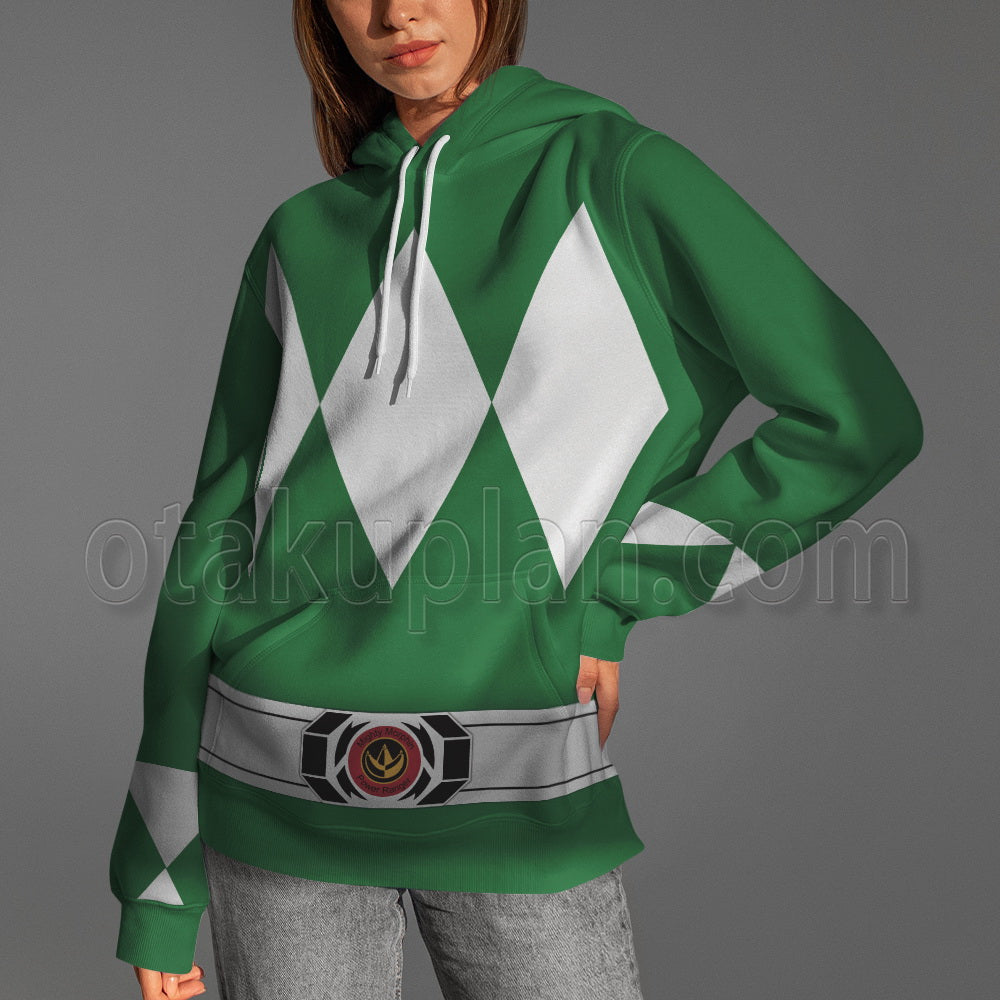 Mighty Morphin Power Rangers Green Ranger Cosplay Hoodie