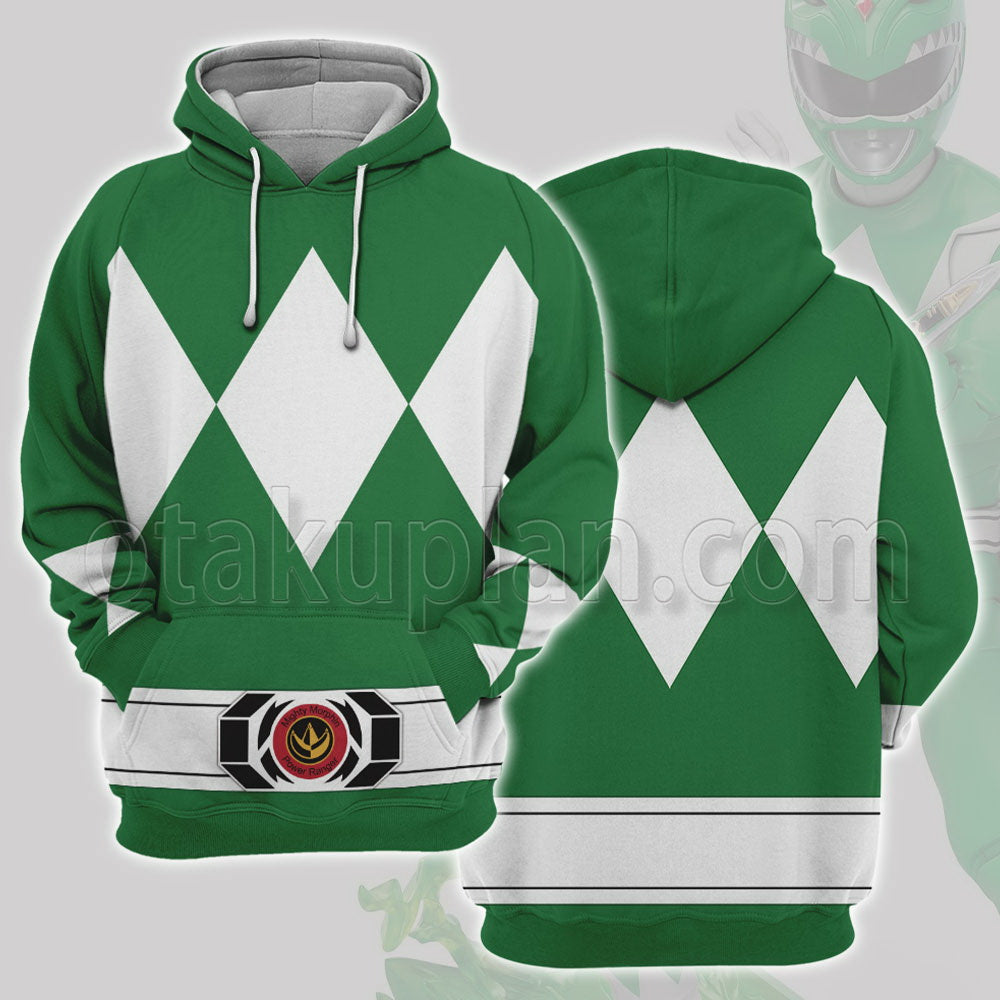 Mighty Morphin Power Rangers Green Ranger Cosplay Hoodie