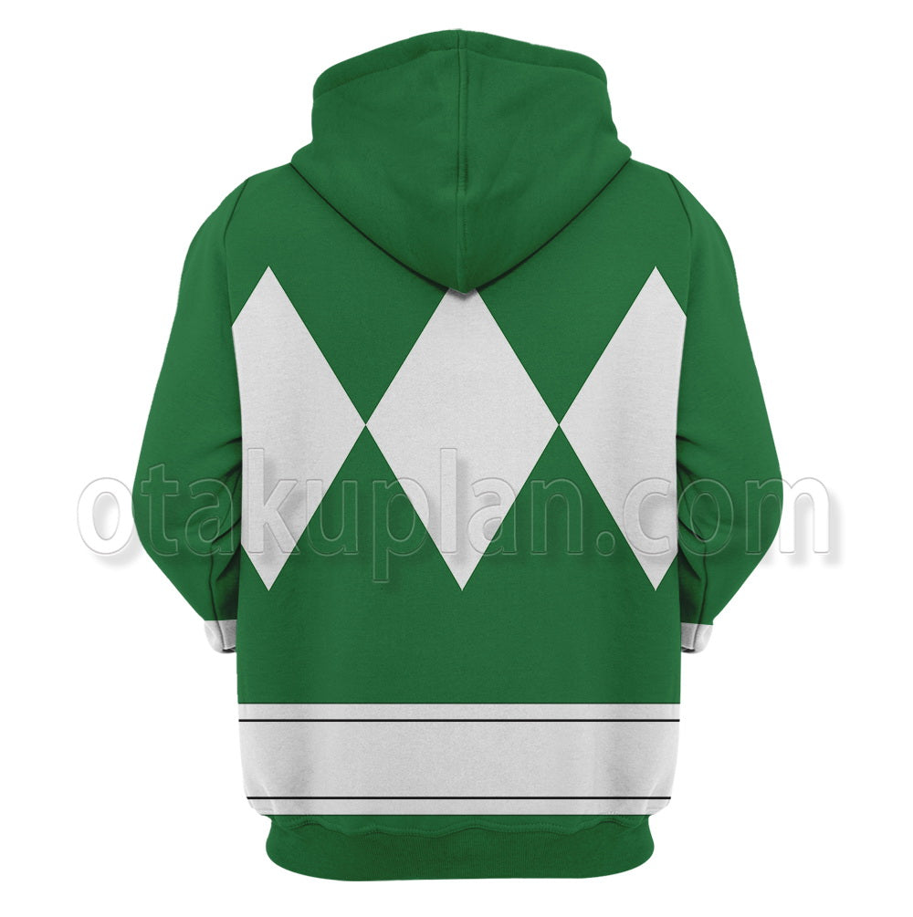 Mighty Morphin Power Rangers Green Ranger Cosplay Hoodie