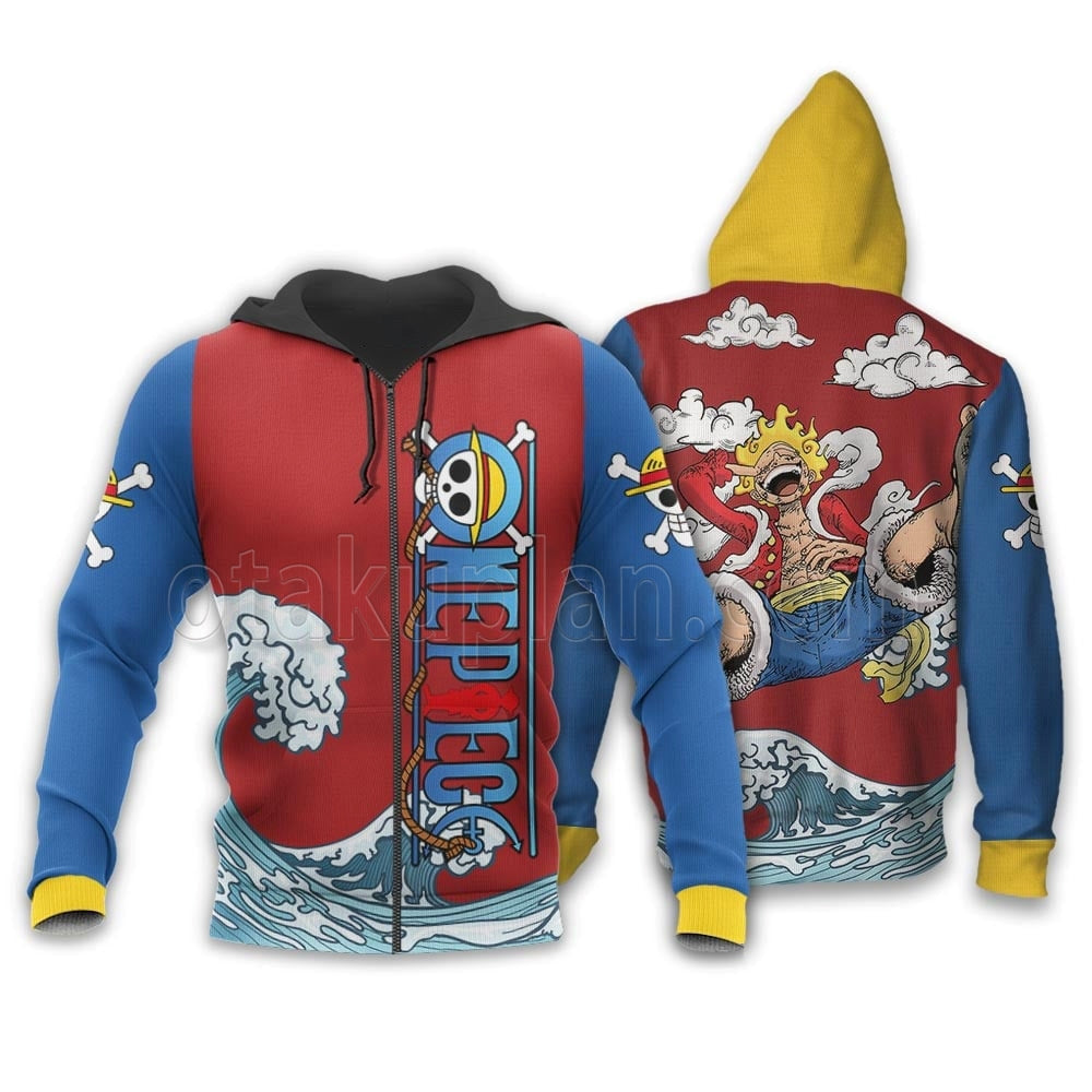 Monkey D Luffy Hoodie Shirt Custom Gear 5 Awakening