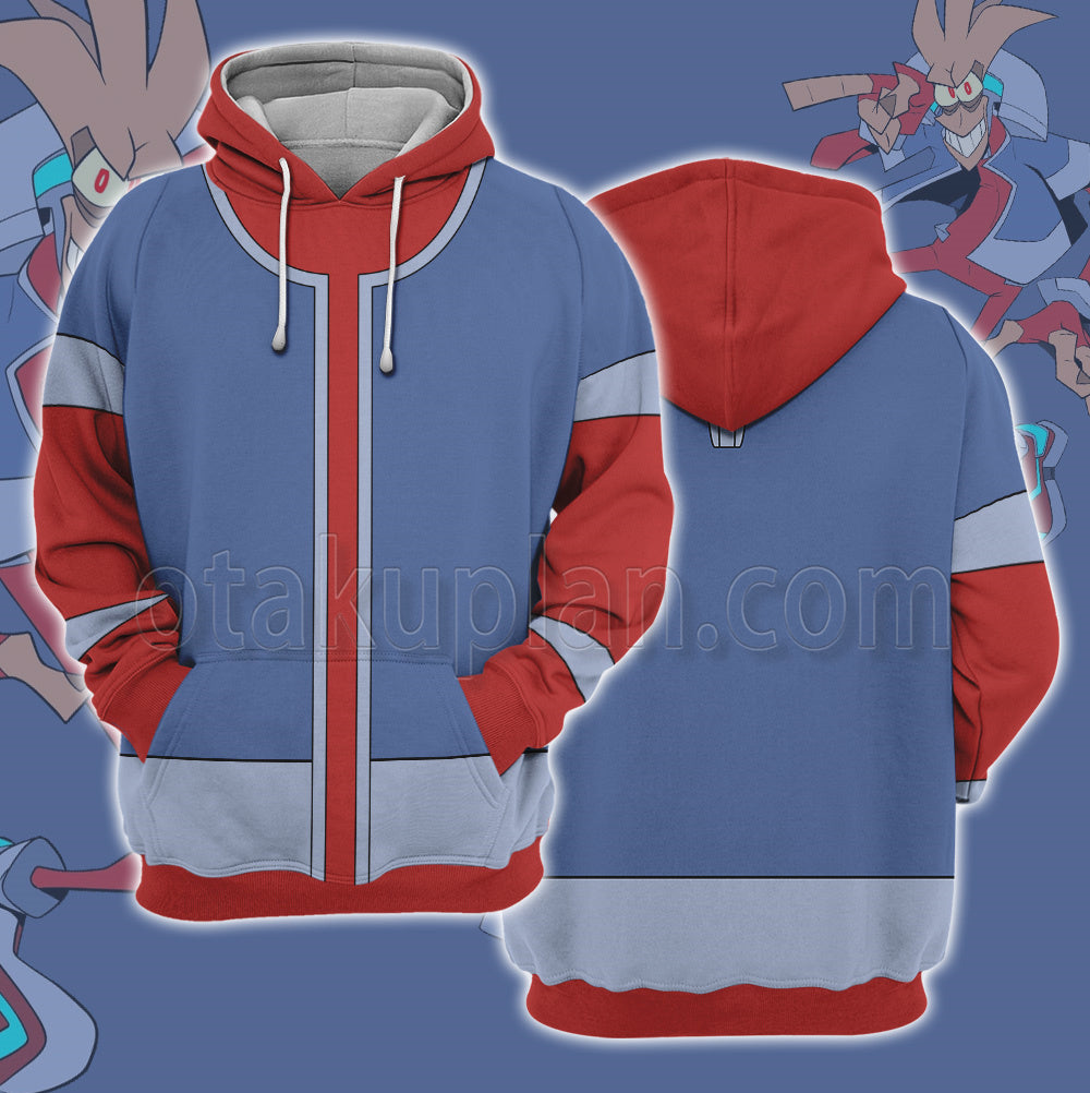Monkey Wrench Shrike Sanchez Blue Cosplay Hoodie