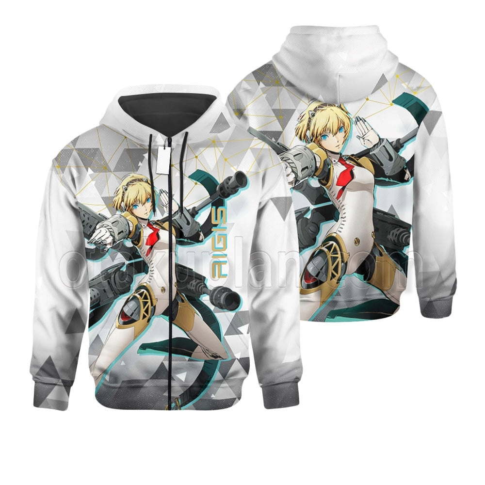 Persona Aigis Custom Game Hoodie