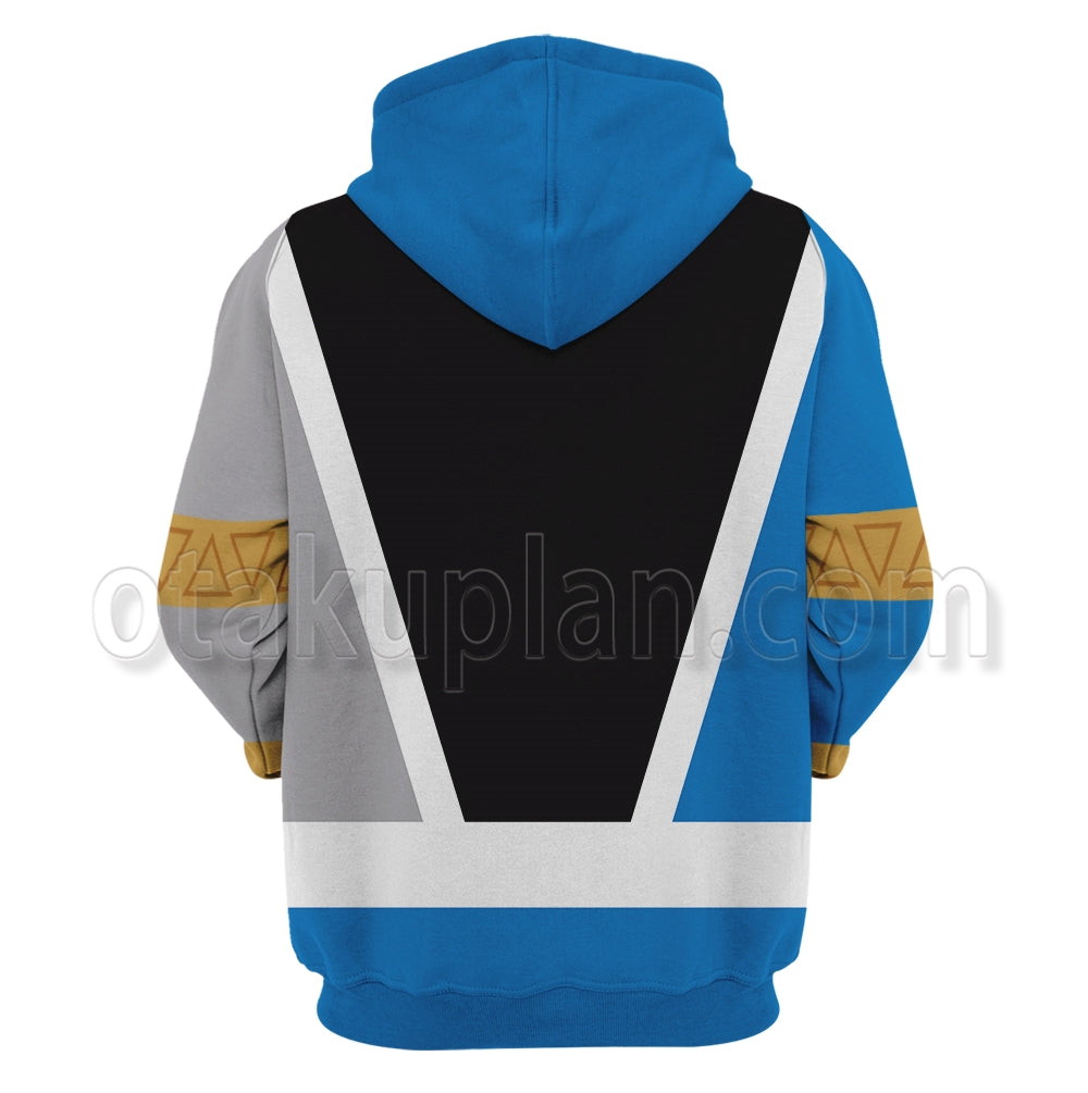 Power Rangers Dino Fury Blue Ranger Cosplay Hoodie