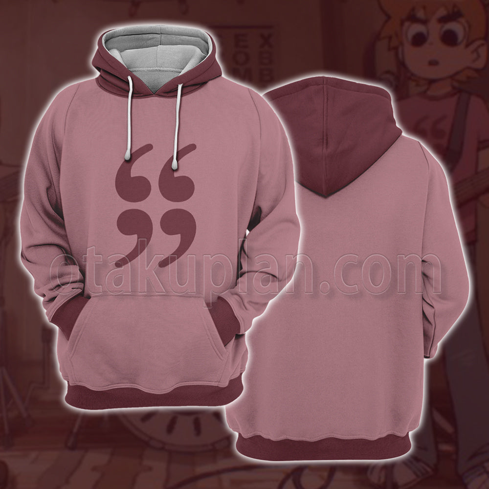 Scott Pilgrim Takes Off Protagonist Double Quote Pattern Cosplay Hoodie