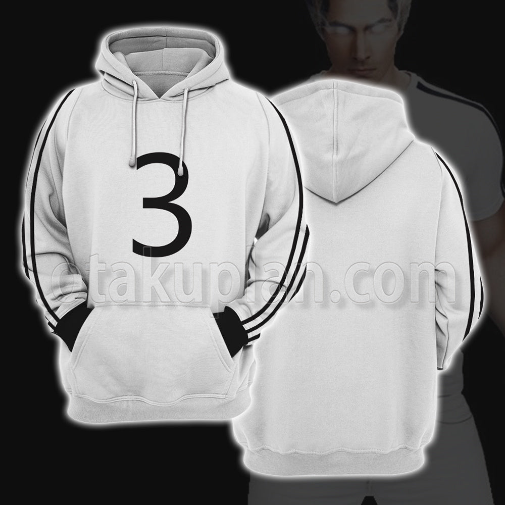 Scott Pilgrim Takes Off Todd Ingram White No3 Pattern Cosplay Hoodie