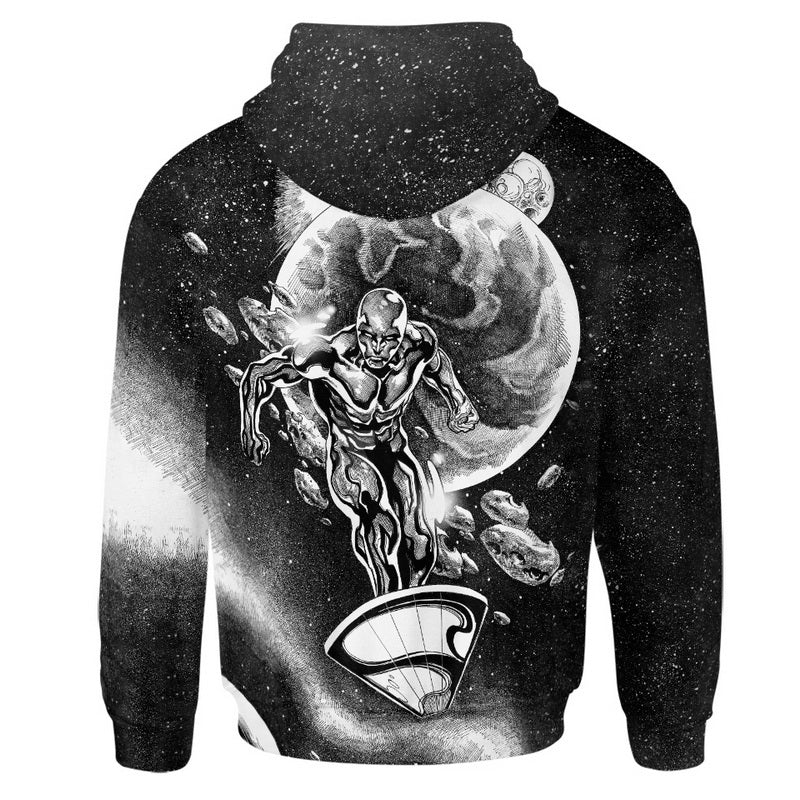 Silver Surfer Black And White Hoodie / T-Shirt