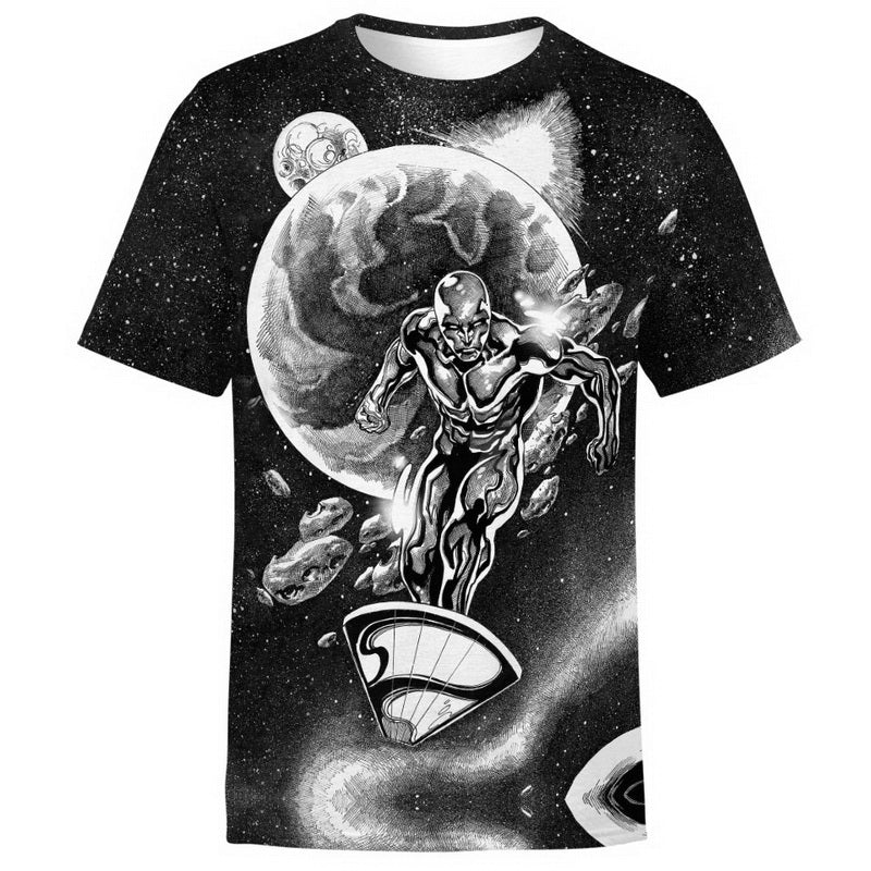 Silver Surfer Black And White Hoodie / T-Shirt