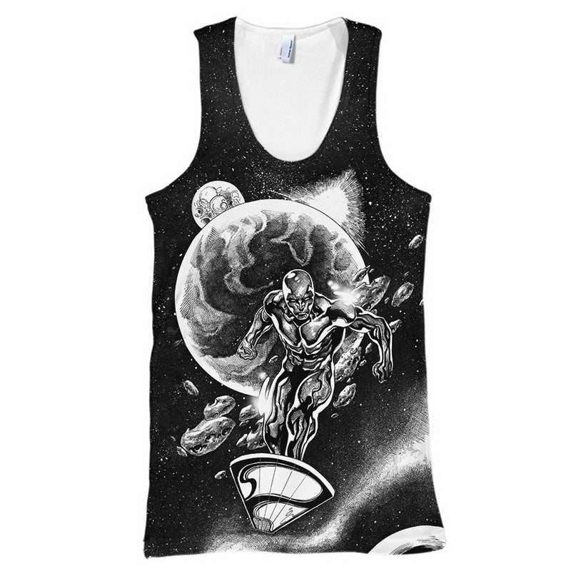 Silver Surfer Black And White Hoodie / T-Shirt