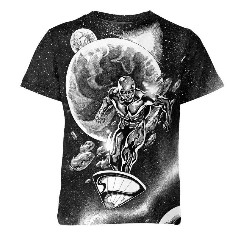 Silver Surfer Black And White Hoodie / T-Shirt