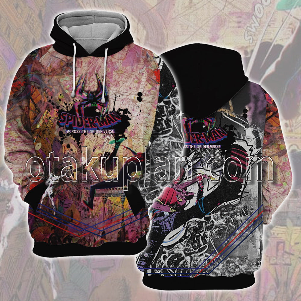 Spider Hero Across The Spider Verse Miles Morales Gwen Stacy The Spot Hoodie