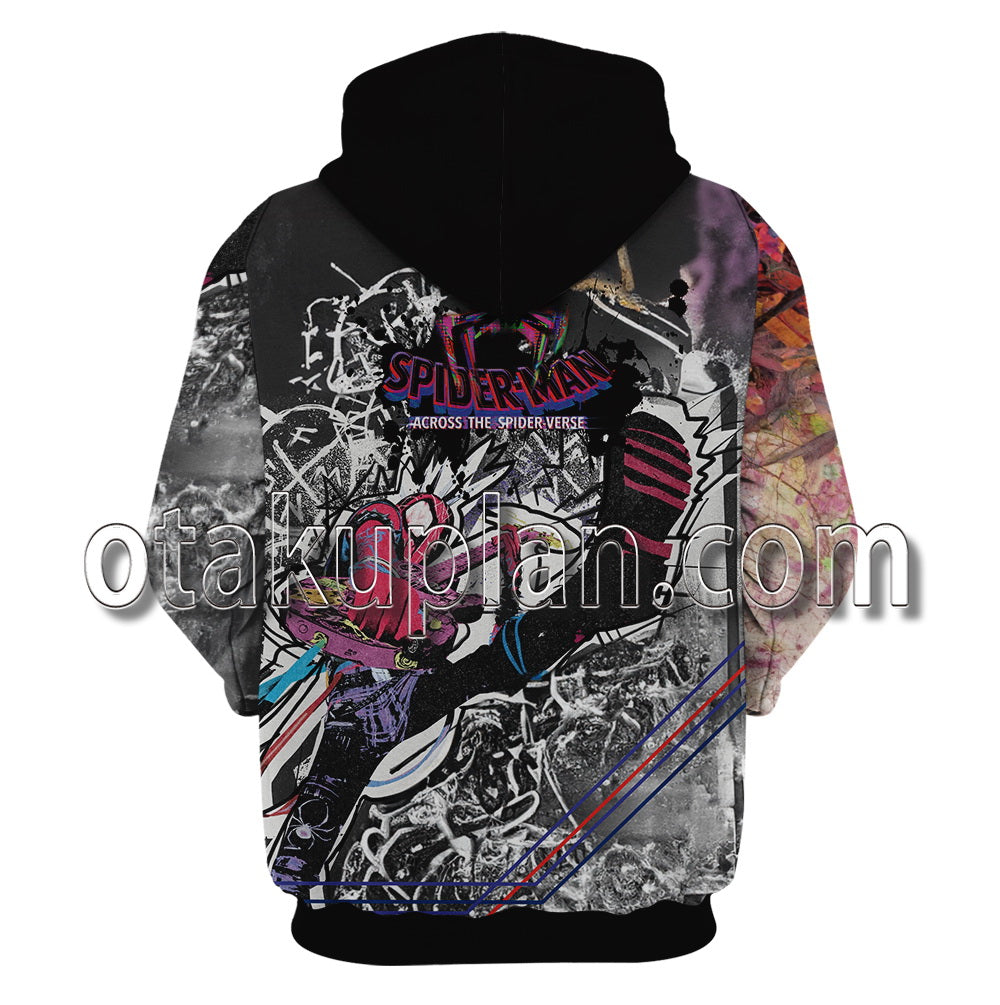 Spider Hero Across The Spider Verse Miles Morales Gwen Stacy The Spot Hoodie