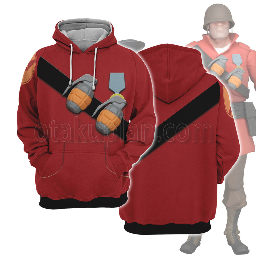 Team Fortress 2 Red Soldier Cosplay Hoodie