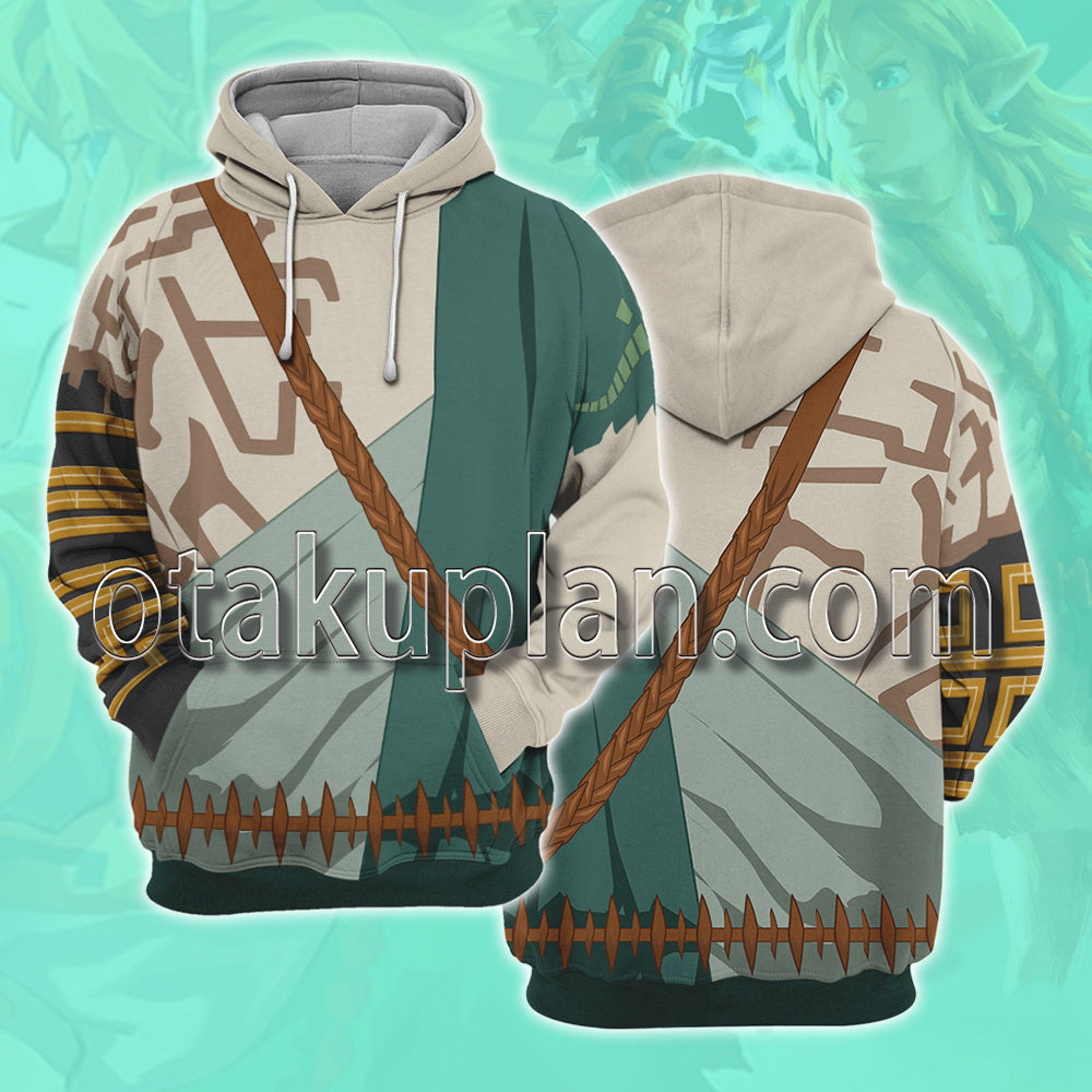 Tears of the Kingdom of Zelda Link Right Hand Tattoo Cosplay Hoodie