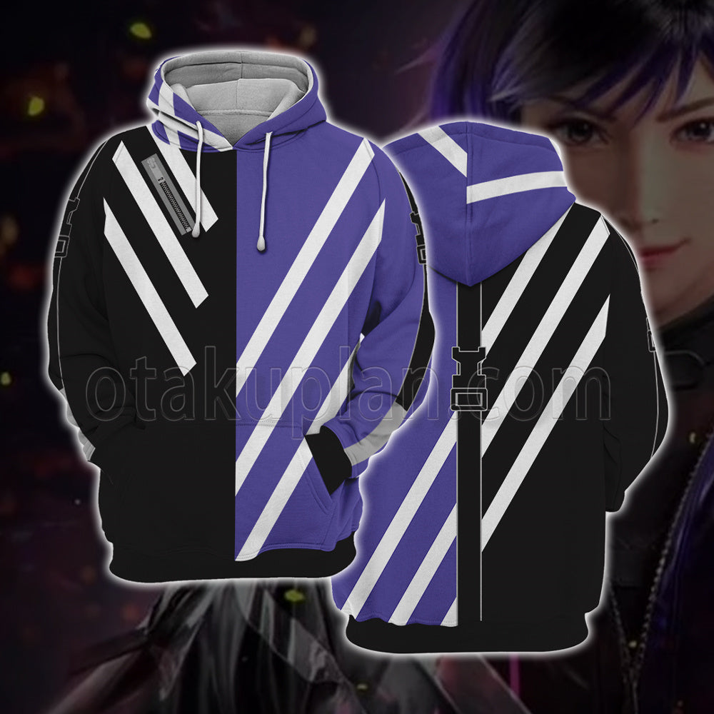 Tekken 8 Reina Black And Purple Cosplay Hoodie