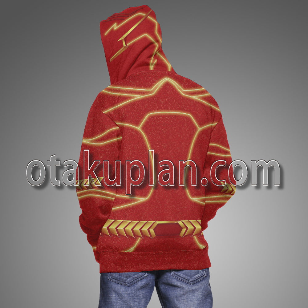 The Flash 2023 Barry Allen Battle Suit Cosplay Hoodie