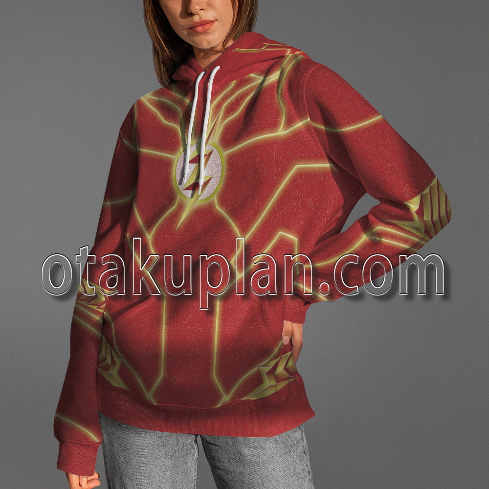 The Flash 2023 Barry Allen Battle Suit Cosplay Hoodie