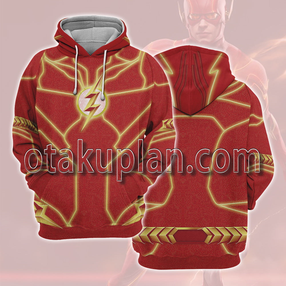 The Flash 2023 Barry Allen Battle Suit Cosplay Hoodie