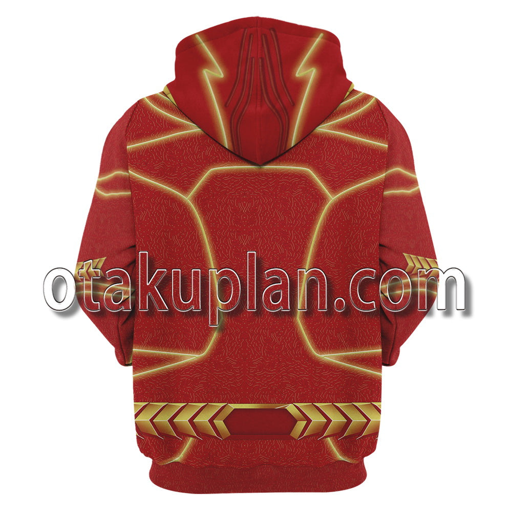 The Flash 2023 Barry Allen Battle Suit Cosplay Hoodie