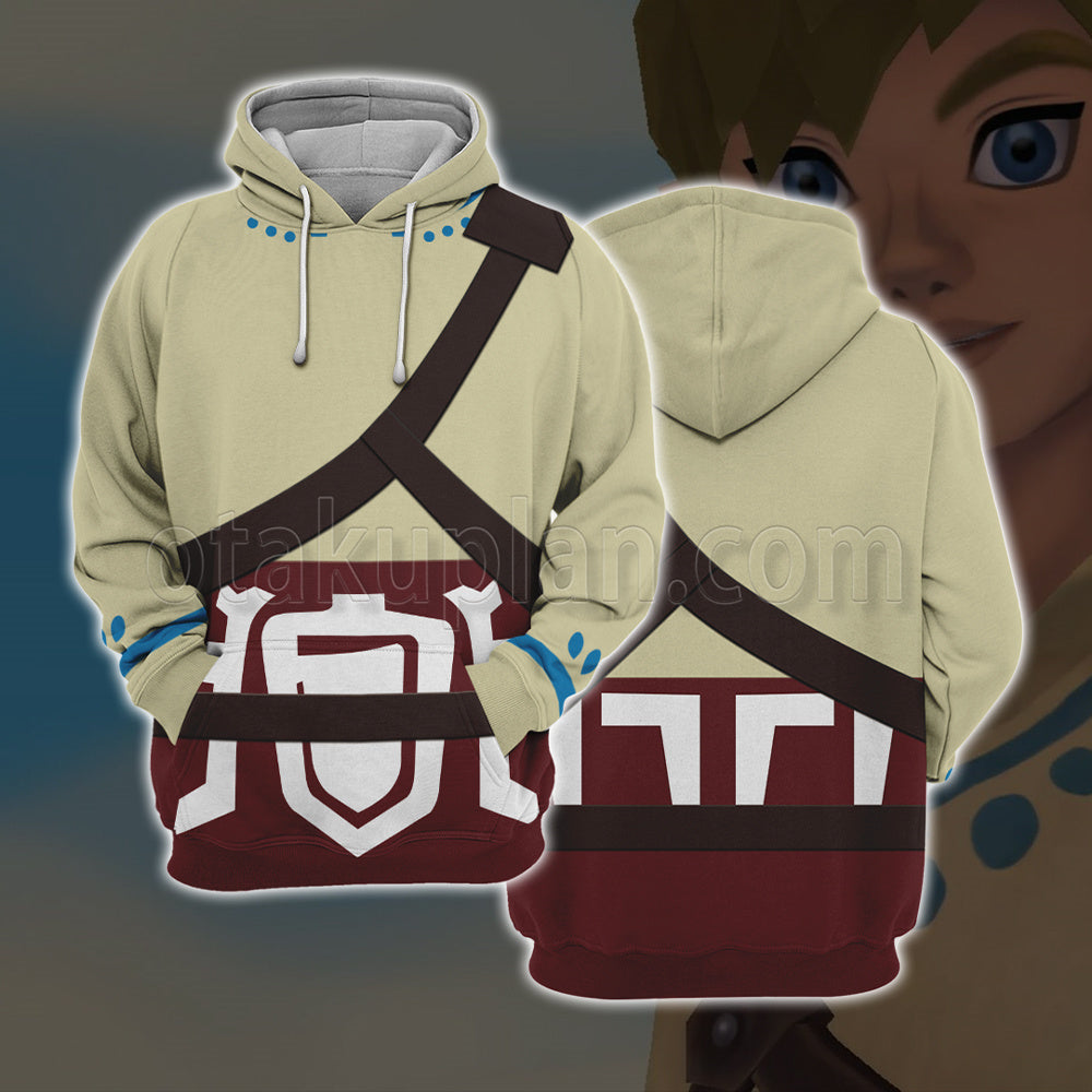 Tloz Skyward Sword Skyloft Link Cosplay Hoodie