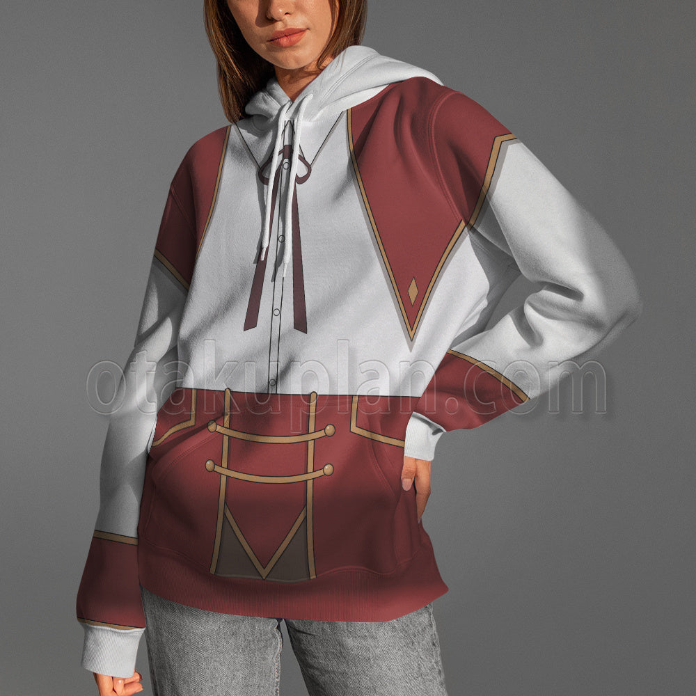 Villainess Level 99 Dolkness Yumiella Red Uniform Cosplay Hoodie