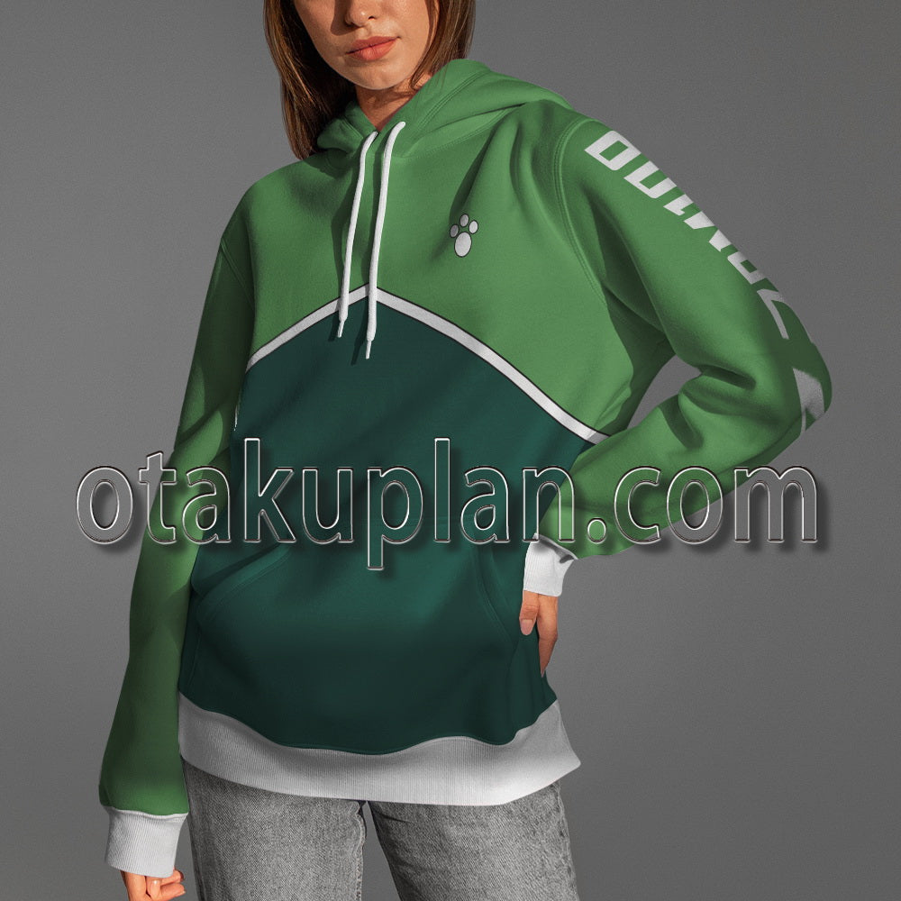 Zom 100 Bucket List of the Dead Akira Tendou Green Coat Cosplay Hoodie