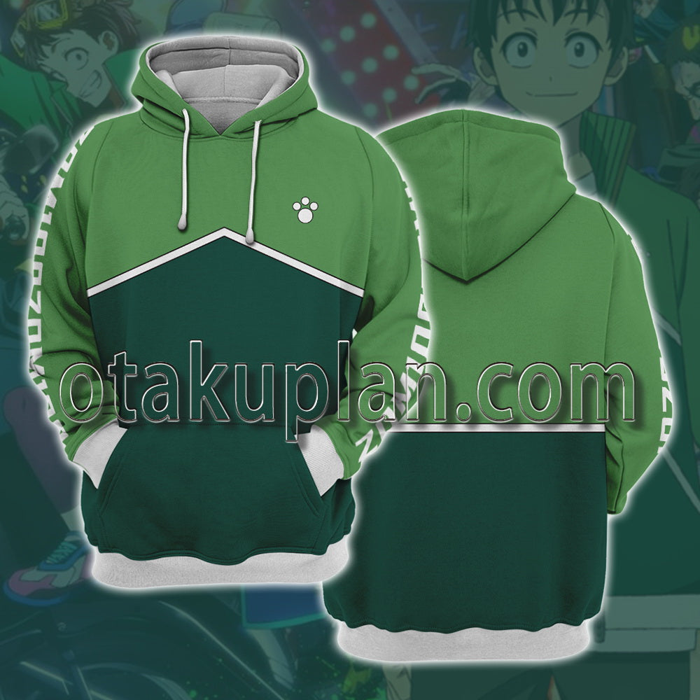 Zom 100 Bucket List of the Dead Akira Tendou Green Coat Cosplay Hoodie