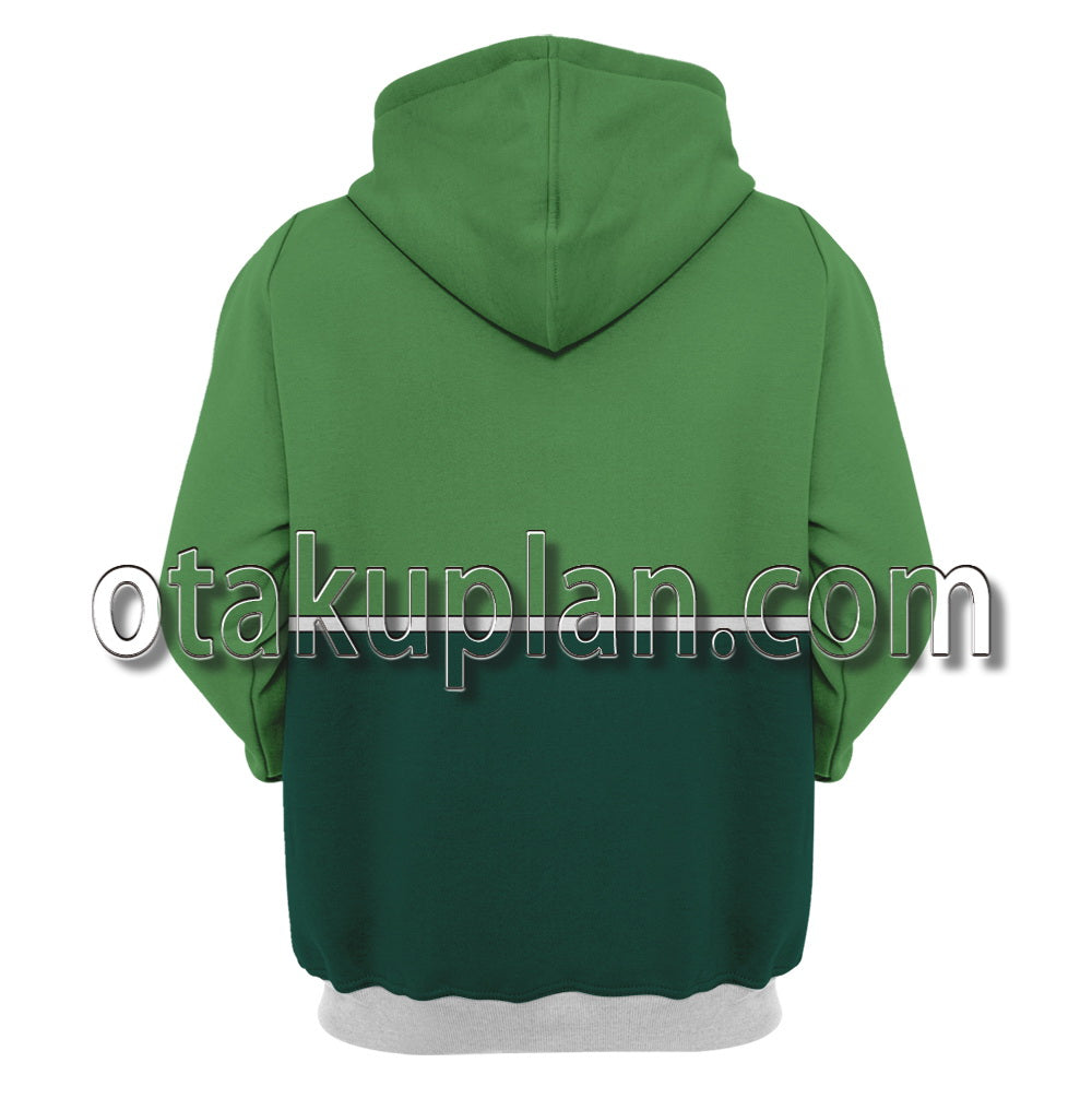 Zom 100 Bucket List of the Dead Akira Tendou Green Coat Cosplay Hoodie